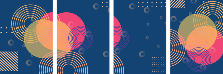 Modern circle line abstract colorful design for  cover design, website, banner, flyer,