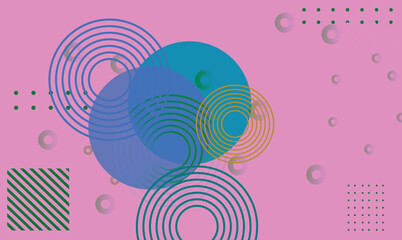 Modern circle line abstract colorful design for  cover design, website, banner, flyer,