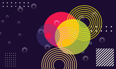 Modern circle line abstract colorful design for  cover design, website, banner, flyer,