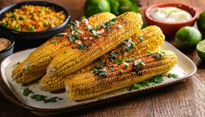 rich mexican street corn elote mexican food