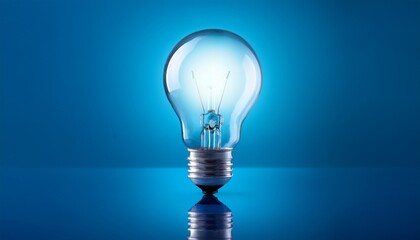 light bulb on blue background