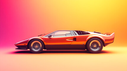 Naklejka premium Beautiful illustration of a beautiful automobile, car, speed.