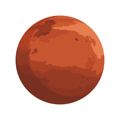 Simple stylized illustration of planet mars © NAHIN