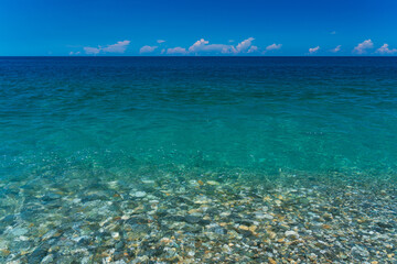 View of east coast facing the Pacific Ocean in Hualien, Taiwan