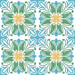 Floral Tile Seamless Pattern