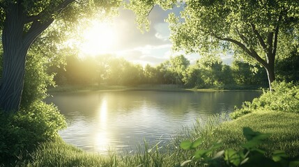 Obraz premium professional stock photo, summer nature environment, sunshine