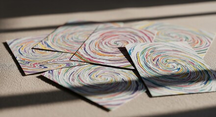 Obraz premium Scattered Papers and a Soft and Abstract Look