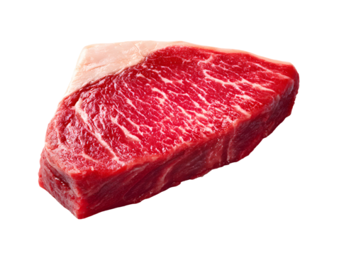 A prime cut of raw Picanha (sirloin cap), famous in Brazilian barbecue. Its thick fat cap ensures a juicy, flavorful, and tender result when grilled.