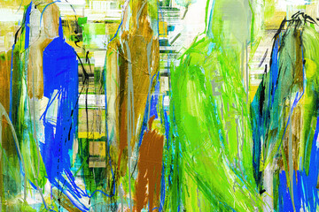 Fragment from painted canvas texture