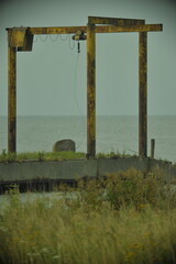 Part of the old, abandoned port on the island of Saaremaa