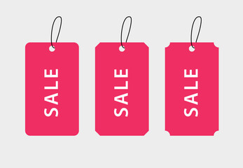 Vector set of sale tags and labels isolated on white background