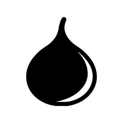 Minimalist vector illustration of a stylized teardrop shape with a sleek design