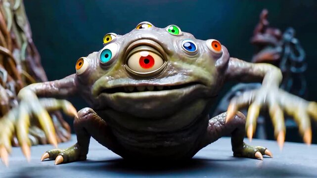 monster many eye observer watcher cute ugly