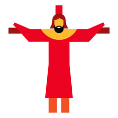 Obraz premium easter jesus cross vector art 