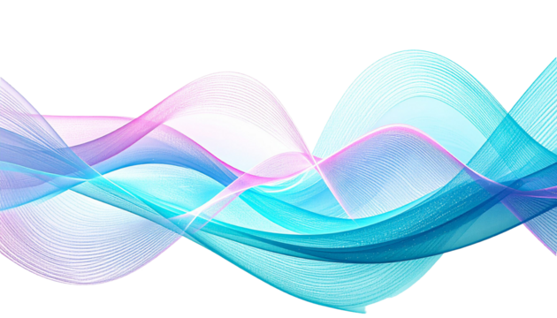 A luminous, transparent waveform, ideal for modern designs, technology, or themes related to energy and fluidity.