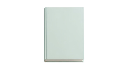 Isolated light blue blank hardcover book mockup, novel reading textbook, education concept