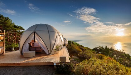 experience eco friendly glamping pods coastal retreat luxury accommodation scenic landscapes panoramic views