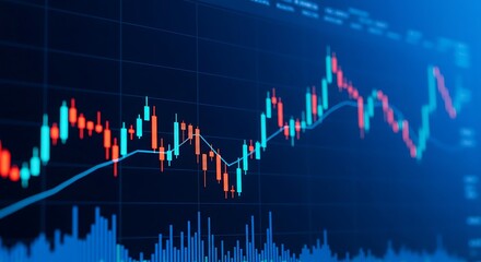 Stock Market Price Fluctuation Graph.