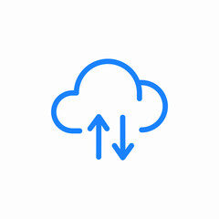 data transfer vertical icon sign vector