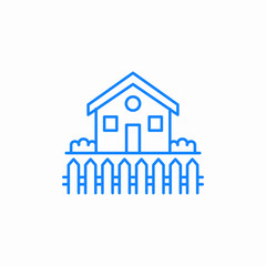 house fence icon sign vector