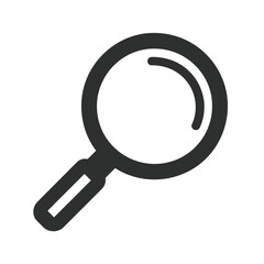 Magnifying Glass Icon Symbolizing Discovery, Investigation, and Precision in Data Analysis and Research