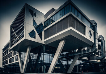 Naklejka premium Contemporary Architectural Design with Unique Geometry