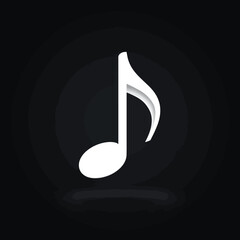 Harmonious Flow A Simple Music Note Icon for Audio and Creative Projects