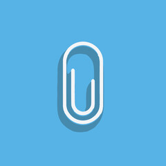 A paperclip icon simple, modern, and ideal for office applications, representing tasks and organization