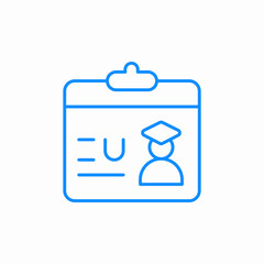student card icon sign vector