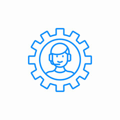 support setting gear icon sign vector