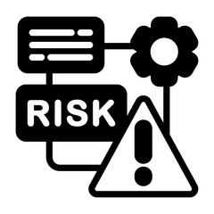 Risk Management Semi Solid Vector Icon