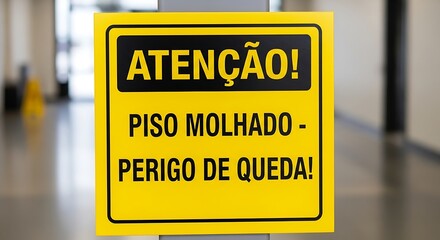 Fototapeta premium Wet Floor Caution Sign.