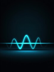 Visual Representation of Sound Waves in Vibrant Blue Against a Dark Background, Showcasing the Beauty of Audio Frequencies