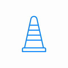 road cone icon sign vector