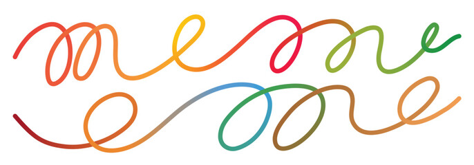 Abstract Colorful Gradient Curved Line Design