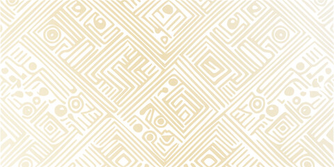 Abstract seamless  black  pattern with geometric figures  on white background in abstract style vector illustration