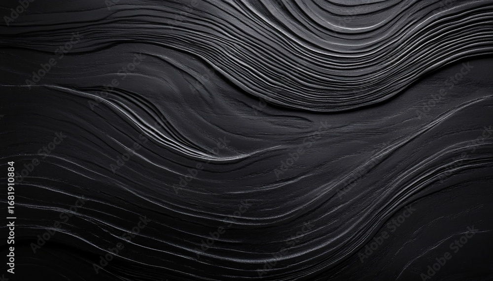 Poster the illustration shows a dark background texture with many parallel wavy lines creating a three-dime