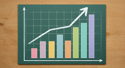 business graph with arrow