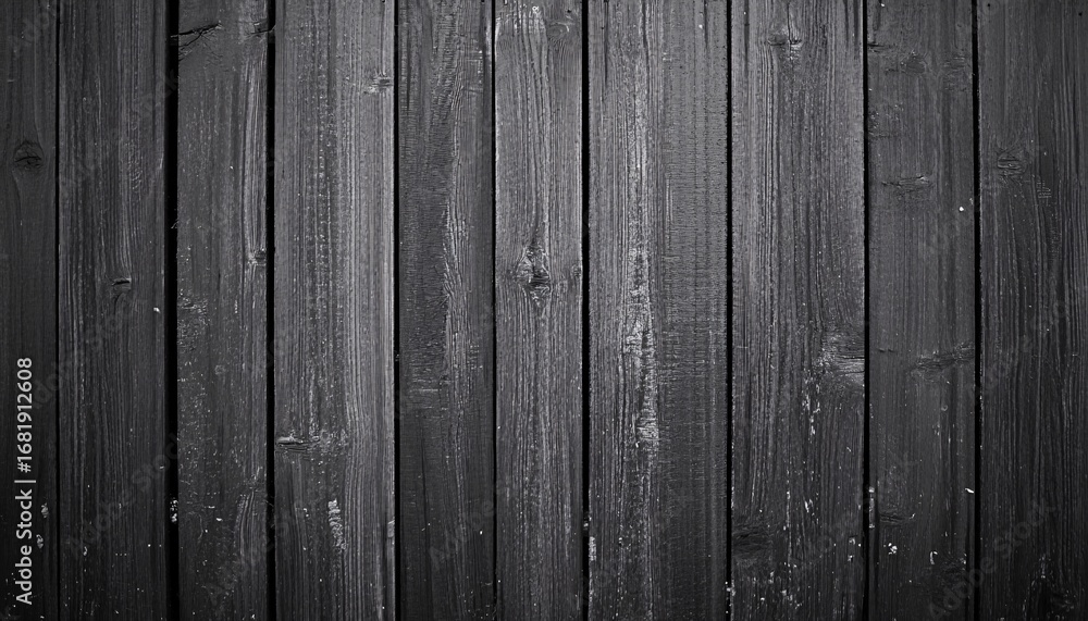 Poster the image shows a close-up view of vertically arranged dark wooden planks with a rustic texture, exh