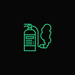 Fire extinguisher icon logo flat vector design