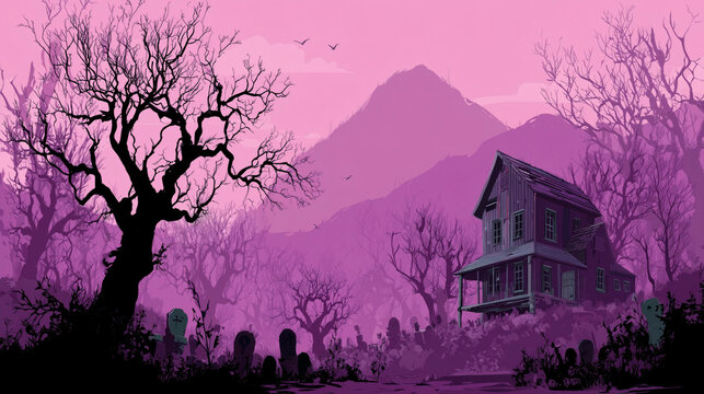 Imagen de una ciudad para halloween