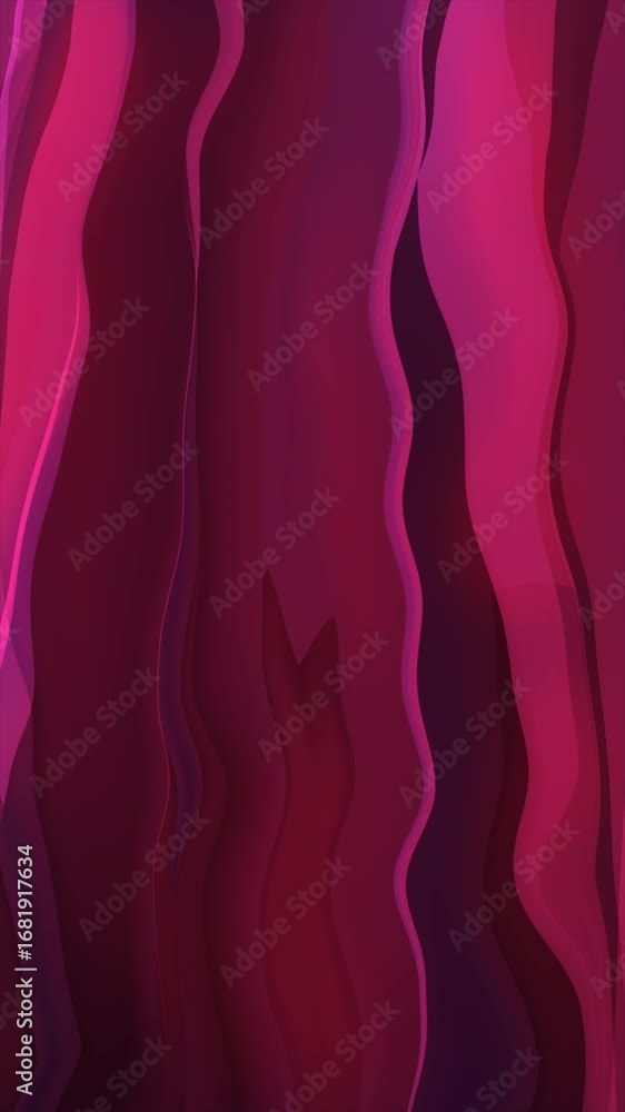 Poster flowing pink and purple abstract waves with smooth gradients creating a soft modern background