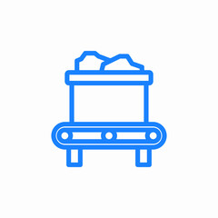 goods conveyor icon sign vector