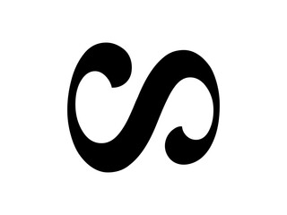 abstract c letter logo design with infinity symbol