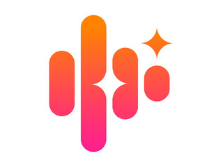colorful voice assistant logo design with spark