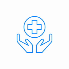 Obraz premium health medical care icon sign vector