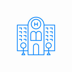 hospital building structure icon sign vector