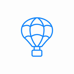 hot air balloon icon sign vector