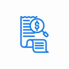 inspect invoice icon sign vector