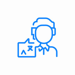 language translation support icon sign vector